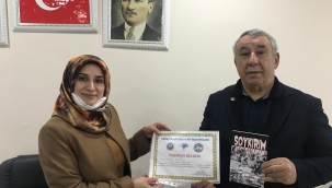 TADDEF'TEN  AK PARTİ KADIN KOLLARI  İL BAŞKANINA TEŞEKKÜR BELGESİ