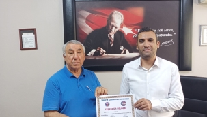 SERDAR ÜNSAL'DAN MUHARREM VERBERİ VE SERHAT TÜRKELİ'YE  TEŞEKKÜR BELGESİ