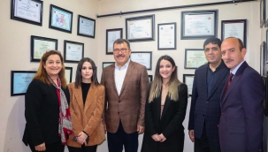        TUBİTAK BAŞKANIN PROF. DR. HASAN MANDAL'DAN İLKCAN AKMAN'A ZİYARET 