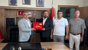 Alagöz ve Ayaz'dan MHP İl Başkanı Hüseyin Ateş'e Hayırlı Olsun Ziyareti