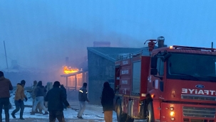 GEDİKLİ KÖYÜNDE YANGIN