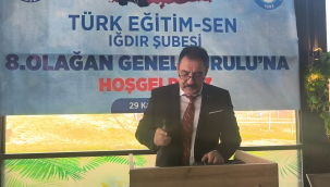 Iğdır Türk Eğitim-Sen 'da Ali Arslan Yeniden başkan 