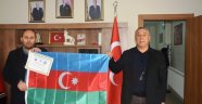 TADDEF'TEN MHP İL BAŞKANINA TEŞEKKÜR BELGESİ VE AZERBAYCAN BAYRAĞI 